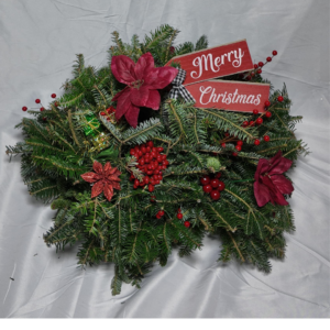 Small Fresh Fraser Fir Christmas Centerpiece